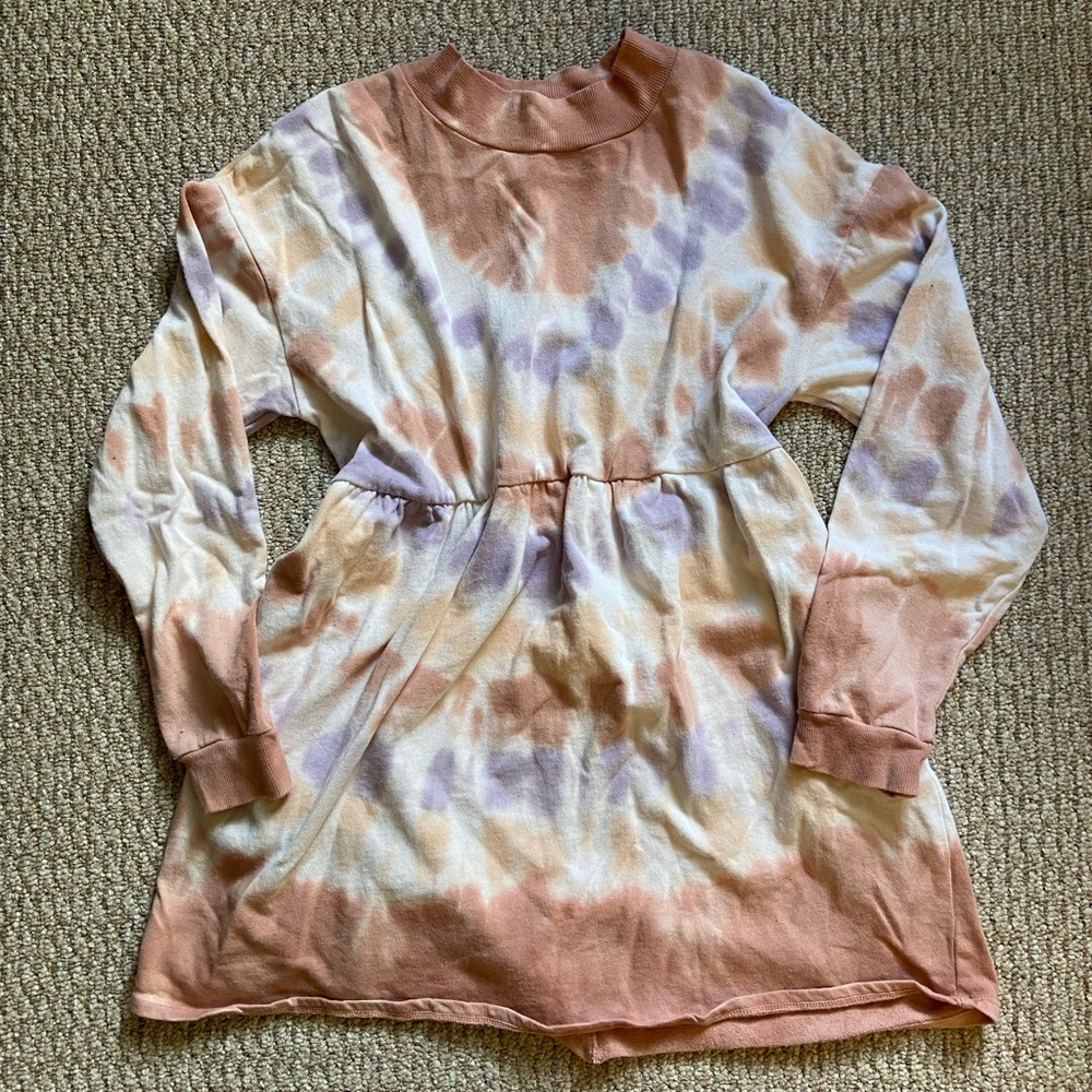 Wild Fable Tie-Dye Dress | Girls Womens Trendy Y2k Summer Cute Long-Sleeve
